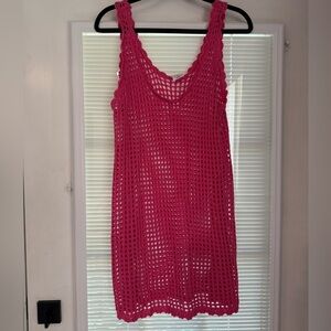 Wild Fable Fuchsia Crochet Swim Cover-Up